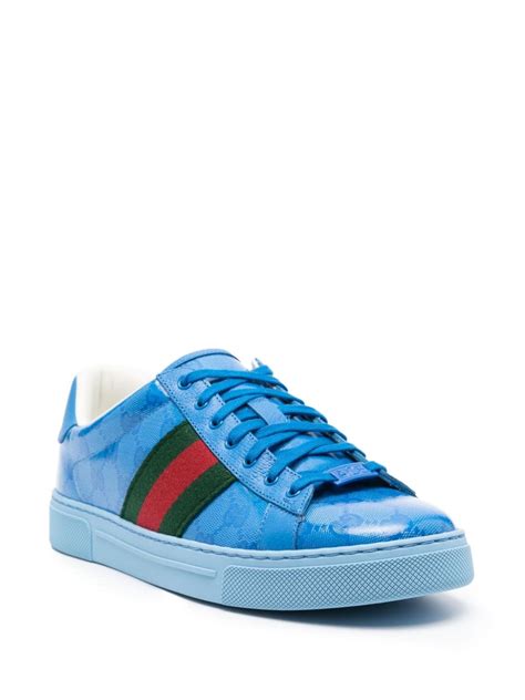 gucci gg cotton washed sneakers|gucci jeweled striped sneakers.